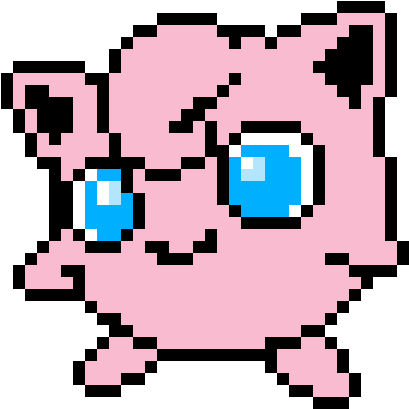 Jigglypuff Pokemon Pixel Art - Pokémon@pngkey.com